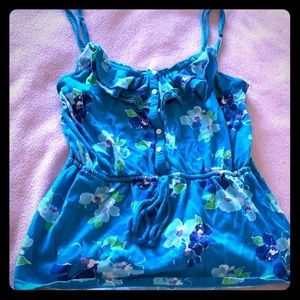 Blue floral top